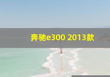 奔驰e300 2013款